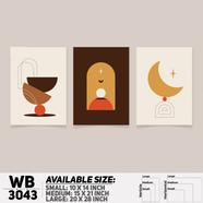 DDecorator Modern Abstract ArtWork Wall Decor - Set of 3 WB3043