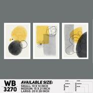 DDecorator Modern Abstract ArtWork (Set of 3) Wall Board And Wall Canvas - WB3270