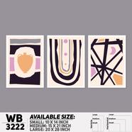 DDecorator Modern Abstract ArtWork Wall Decor - (Set of 3) WB3222