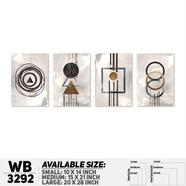 DDecorator Modern Abstract ArtWork Wall Decor - (Set of 4) WB3292