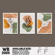 DDecorator Modern Flower ArtWork Wall Decor - Set of 3 WB3005