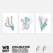 DDecorator Modern Flower ArtWork Wall Decor - Set of 3 WB3017