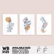 DDecorator Modern Flower ArtWork Wall Decor - Set of 3 WB3125