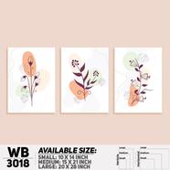 DDecorator Modern Flower ArtWork Wall Decor - Set of 3 WB3018