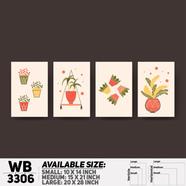 DDecorator Modern Flower ArtWork Wall Decor - (Set of 4) WB3306
