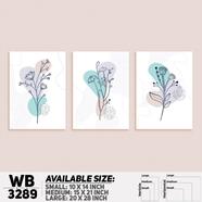 DDecorator Modern Flower ArtWork Wall Decor - (Set of 3) WB3289