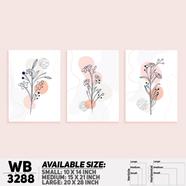 DDecorator Modern Flower ArtWork Wall Decor - (Set of 3) WB3288