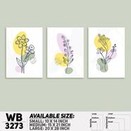 DDecorator Modern Flower ArtWork Wall Decor - (Set of 3) WB3273