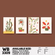 DDecorator Modern Flower ArtWork Wall Decor - (Set of 4) WB3309