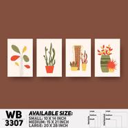 DDecorator Modern Flower ArtWork Wall Decor - (Set of 4) WB3307