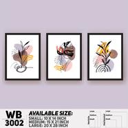 DDecorator Modern Flower ArtWork Wall Decor - Set of 3 WB3002