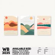 DDecorator Modern Landscape ArtWork Wall Decor - Set of 3 WB3035