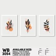 DDecorator Modern Leaf ArtWork Wall Decor - Set of 3 WB3054