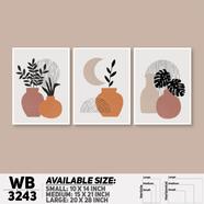 DDecorator Modern Leaf ArtWork Wall Decor - (Set of 3) WB3243