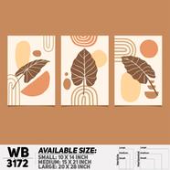 DDecorator Modern Leaf ArtWork Wall Decor - (Set of 3) WB3172