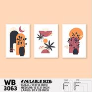 DDecorator Modern Leaf ArtWork Wall Decor - Set of 3 WB3063 