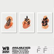 DDecorator Modern Leaf ArtWork Wall Decor - Set of 3 WB3051