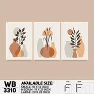 DDecorator Modern Leaf ArtWork Wall Decor - (Set of 3) WB3310