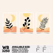 DDecorator Modern Leaf ArtWork Wall Decor - (Set of 3) WB3250