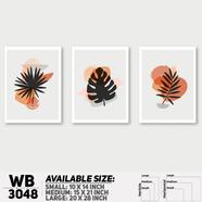 DDecorator Modern Leaf ArtWork Wall Decor - Set of 3 WB3048