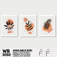 DDecorator Modern Leaf ArtWork Wall Decor - Set of 3 WB3050