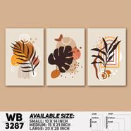 DDecorator Modern Leaf ArtWork Wall Decor - (Set of 3) WB3287