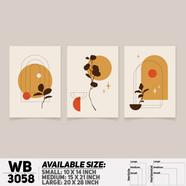 DDecorator Modern Leaf ArtWork Wall Decor - Set of 3 WB3058