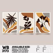 DDecorator Modern Leaf ArtWork Wall Decor - (Set of 3) WB3173