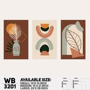 DDecorator Modern Leaf ArtWork Wall Decor - (Set of 3)WB3201