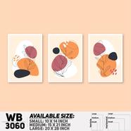 DDecorator Modern Leaf ArtWork Wall Decor - Set of 3 WB3060