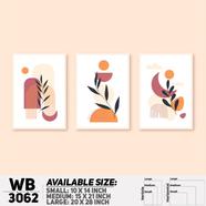DDecorator Modern Leaf ArtWork Wall Decor - Set of 3 WB3062