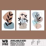 DDecorator Modern Leaf ArtWork Wall Decor - (Set of 3) WB3192 