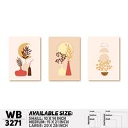 DDecorator Modern Leaf ArtWork Wall Decor - (Set of 3) WB3271 