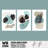 DDecorator Modern Leaf ArtWork Wall Decor - (Set of 3) WB3194