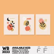 DDecorator Modern Leaf ArtWork Wall Decor - Set of 3 WB3033