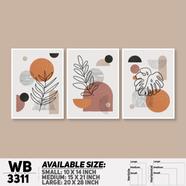 DDecorator Modern Leaf ArtWork Wall Decor - (Set of 3) WB3311