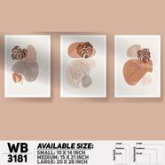 DDecorator Modern Leaf ArtWork Wall Decor - (Set of 3) WB3181