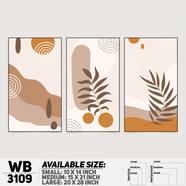 DDecorator Modern Leaf ArtWork Wall Decor - Set of 3 WB3109