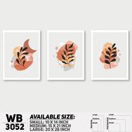 Ddecorator Modern Leaf Artwork Wall Decor - Set Of 3 WB3052