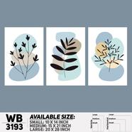 DDecorator Modern Leaf ArtWork Wall Decor - (Set of 3) WB3193