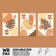 DDecorator Modern Leaf ArtWork Wall Decor - (Set of 3)WB3164