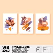 DDecorator Modern Leaf ArtWork Wall Decor - (Set of 3) WB3242