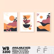 DDecorator Modern Leaf ArtWork Wall Decor - (Set of 3) WB3200