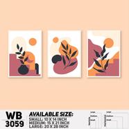 DDecorator Modern Leaf ArtWork Wall Decor - Set of 3 WB3059