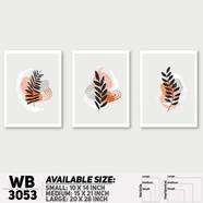 DDecorator Modern Leaf ArtWork Wall Decor - Set of 3 WB3053