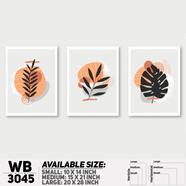 DDecorator Modern Leaf ArtWork Wall Decor - Set of 3 WB3045