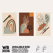 DDecorator Modern Leaf ArtWork Wall Decor - Set of 3 WB3036