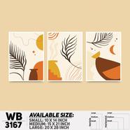 DDecorator Modern Leaf ArtWork Wall Decor - (Set of 3) WB3167