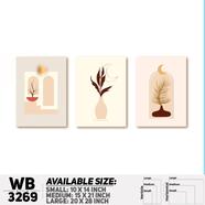 DDecorator Modern Leaf ArtWork Wall Decor - (Set of 3) WB3269