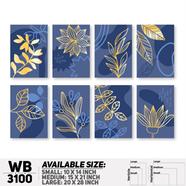DDecorator Modern Leaf ArtWork Wall Decor - Set of 8 WB3100